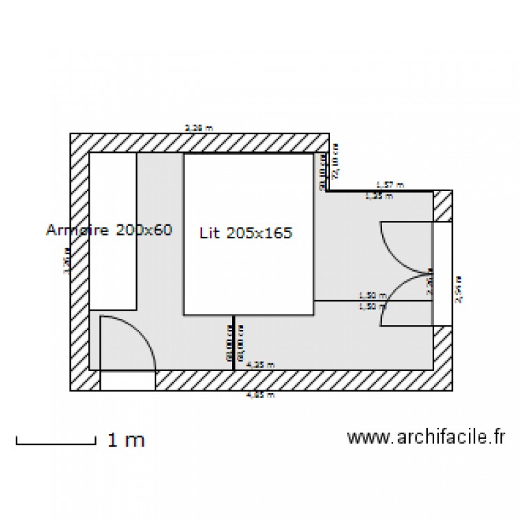 chambre_habillée. Plan de 0 pièce et 0 m2