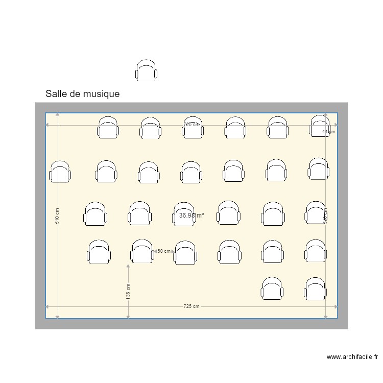 Salle de Musique. Plan de 0 pièce et 0 m2