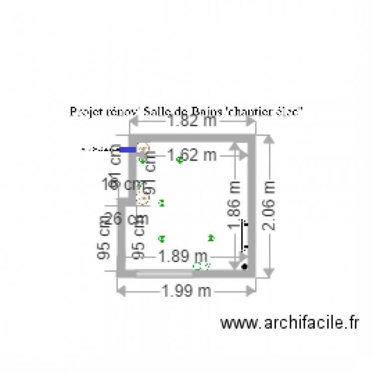 Salle de Bains chantier élec. Plan de 0 pièce et 0 m2