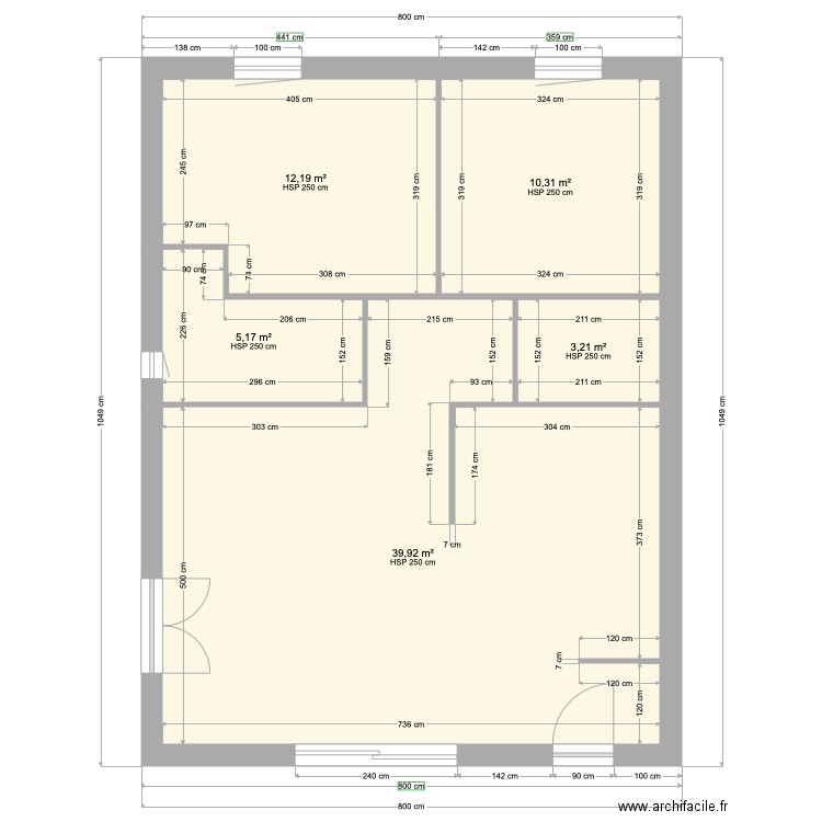 plan 1. Plan de 0 pièce et 0 m2