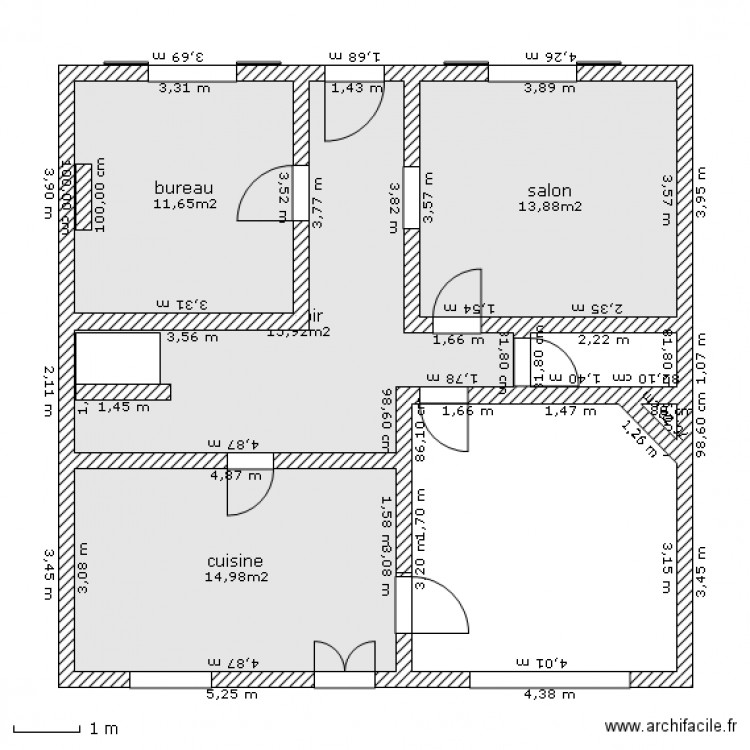 rez de chaussée. Plan de 0 pièce et 0 m2