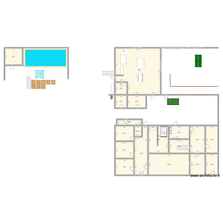 Bourpis Island. Plan de 19 pièces et 352 m2