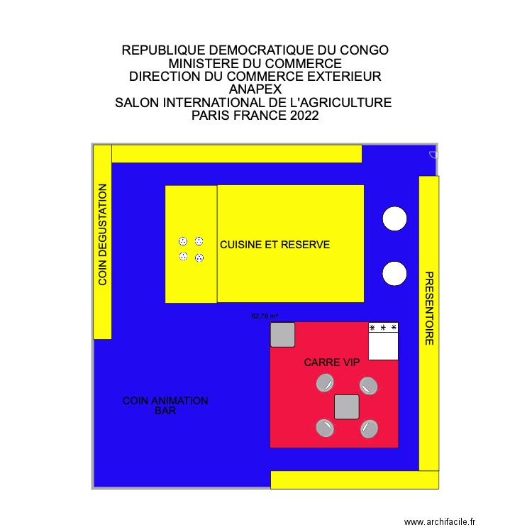 Plan Stand Salon . Plan de 0 pièce et 0 m2