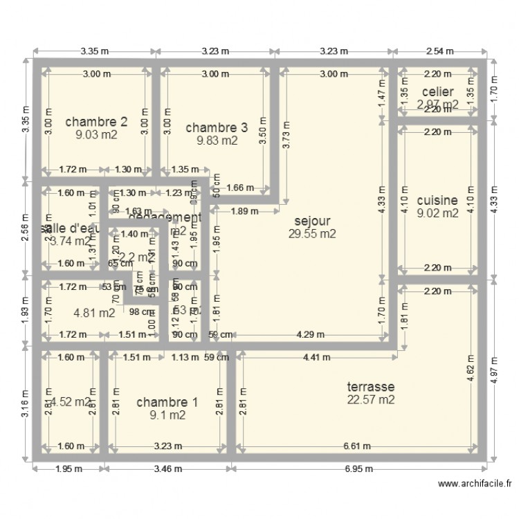 MAISON sans meuble. Plan de 0 pièce et 0 m2