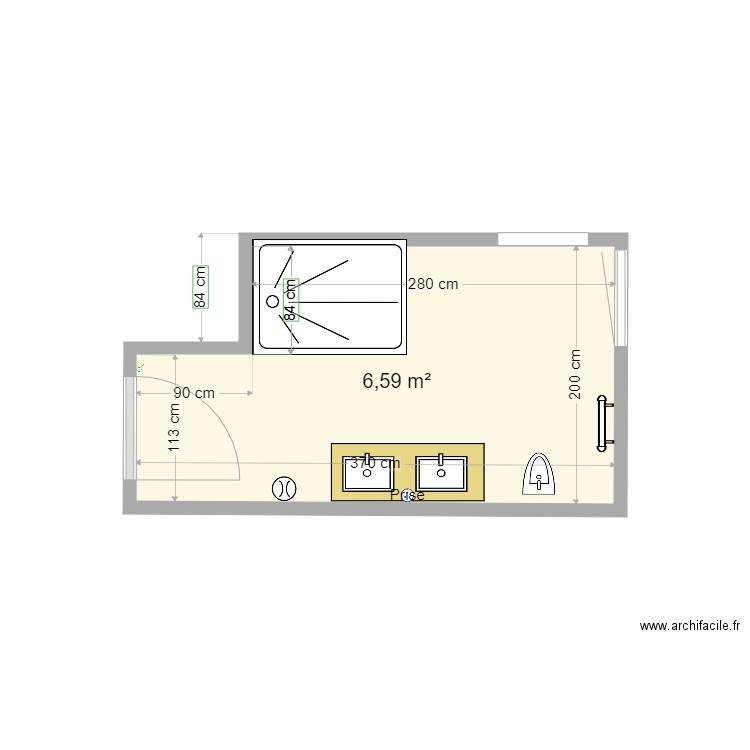 douche2021. Plan de 0 pièce et 0 m2