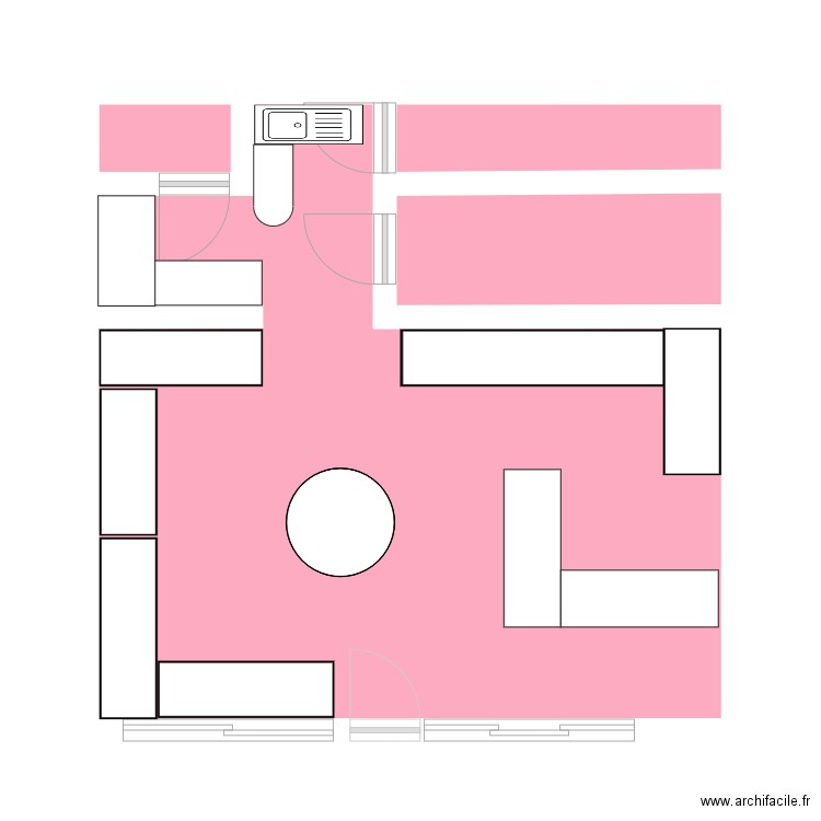 plan boutique. Plan de 3 pièces et 47 m2