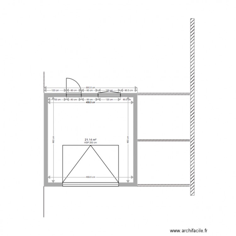 fenêtre. Plan de 0 pièce et 0 m2