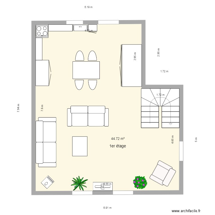 1er étage orbe. Plan de 0 pièce et 0 m2