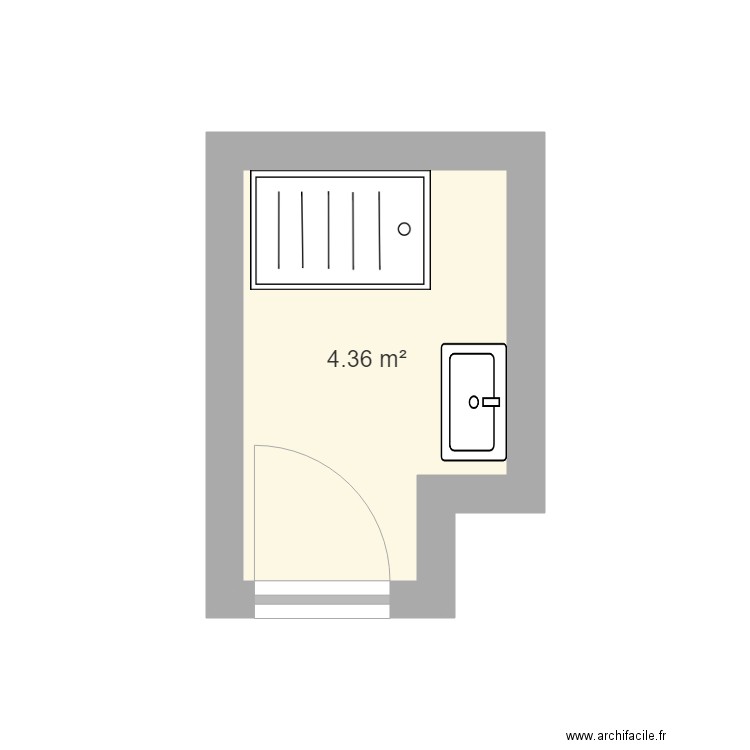 salle de bain - Plan dessiné par sisou