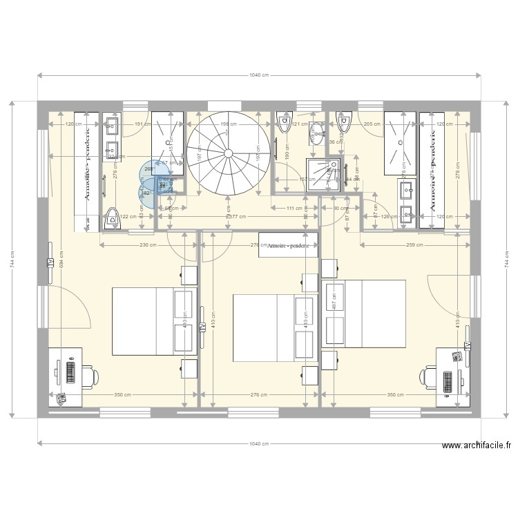 etage plantade2. Plan de 0 pièce et 0 m2