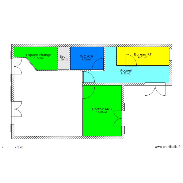 MICRO CRECHE CORBEIL  plan rdc. Plan de 0 pièce et 0 m2