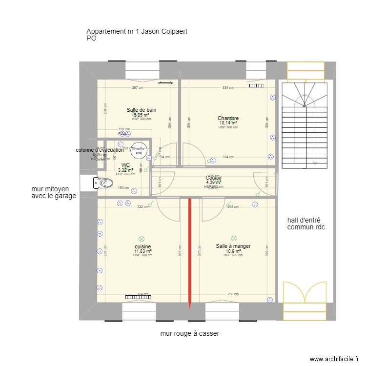 appartement nro 1. Plan de 0 pièce et 0 m2