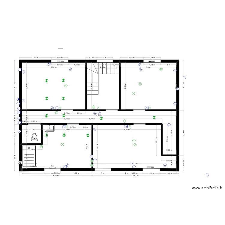 marlhes 1. Plan de 7 pièces et 62 m2