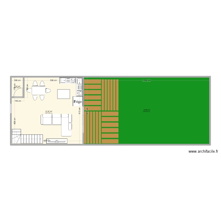 Maison Sainte Radegonde 80 m2. Plan de 7 pièces et 150 m2