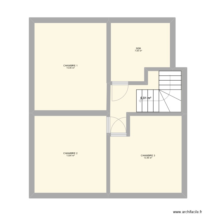 MAWE. Plan de 5 pièces et 56 m2