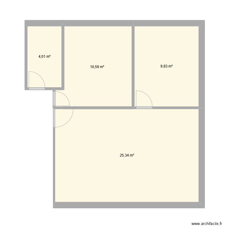 talmont. Plan de 4 pièces et 50 m2