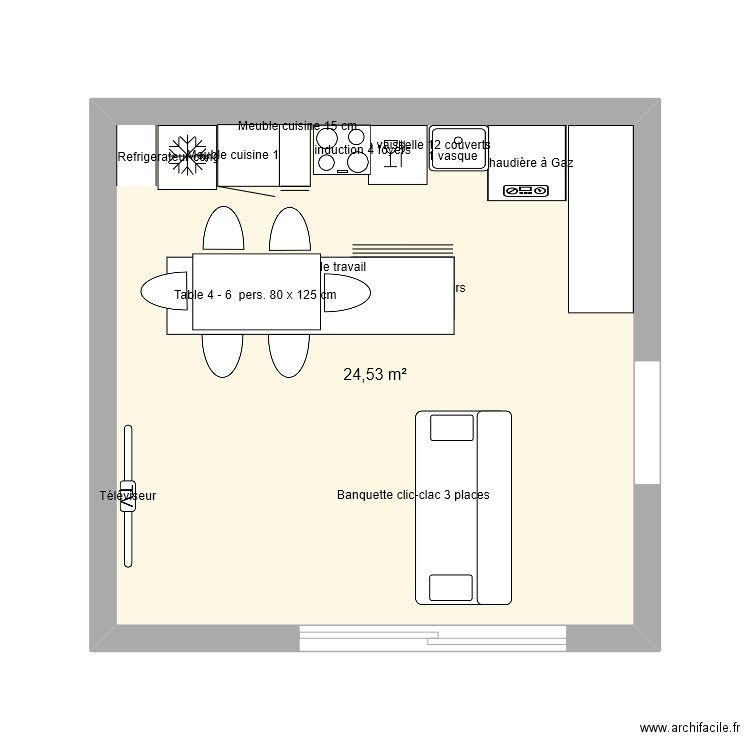 projet appartement. Plan de 0 pièce et 0 m2