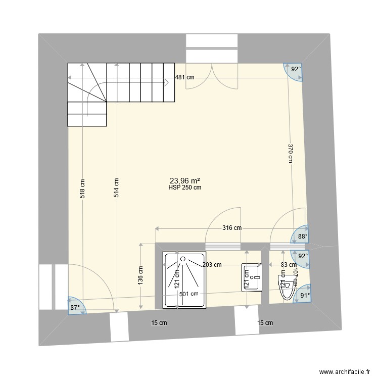 Bergerie ET1.5 fini. Plan de 0 pièce et 0 m2