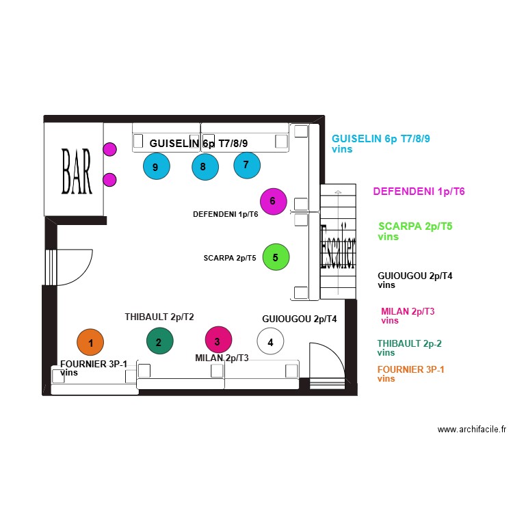 PIANO BAR. Plan de 0 pièce et 0 m2