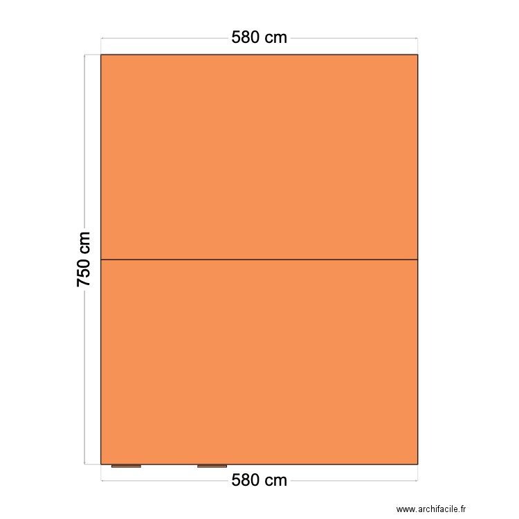 plan façade 3. Plan de 1 pièce et 37 m2