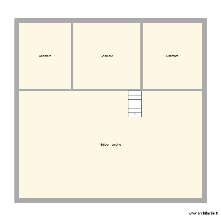 THARI Etage. Plan de 4 pièces et 114 m2