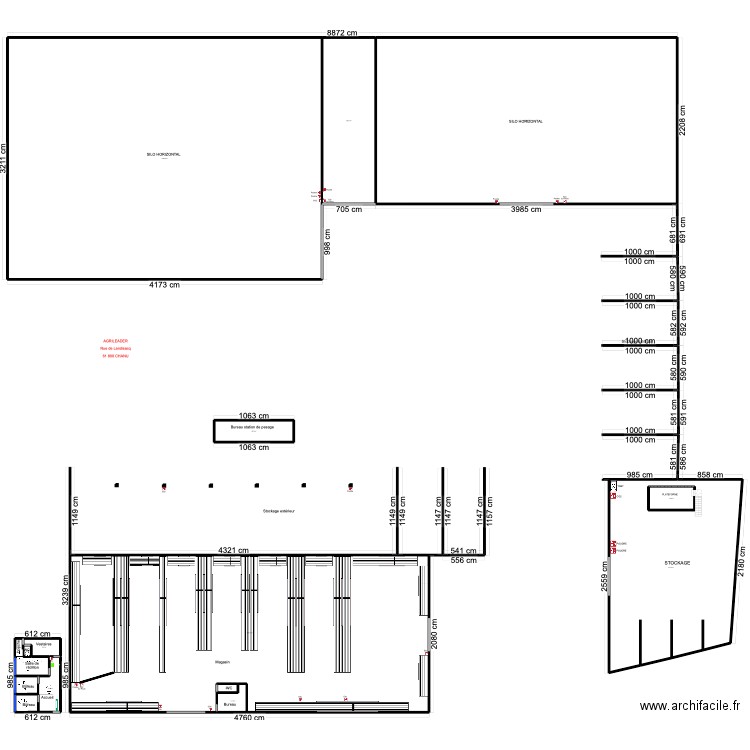 AGRILEADER. Plan de 16 pièces et 3825 m2