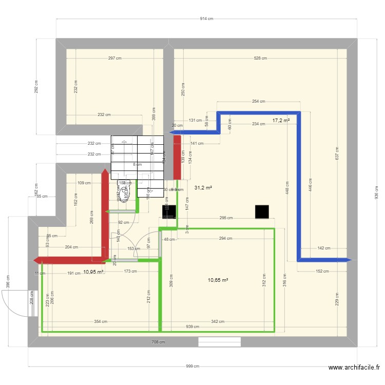 plan saint si grande piece de vie. Plan de 0 pièce et 0 m2