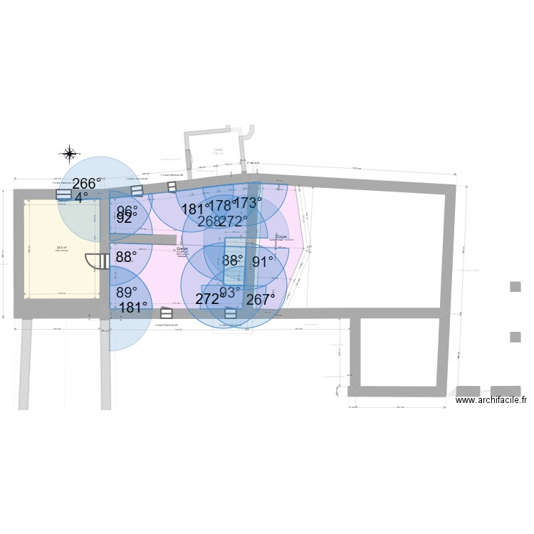 ML24018325 - BERNICAT Emilie - Plan existant. Plan de 14 pièces et 301 m2