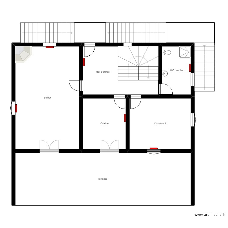 Rez_Amiante. Plan de 0 pièce et 0 m2