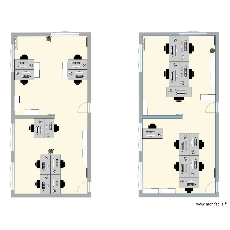 Bureau. Plan de 0 pièce et 0 m2