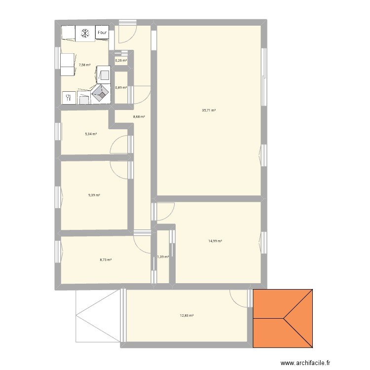 Maison actuelle. Plan de 11 pièces et 106 m2