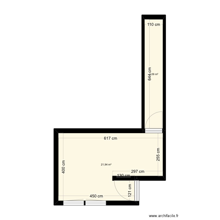 Future maison. Plan de 2 pièces et 29 m2