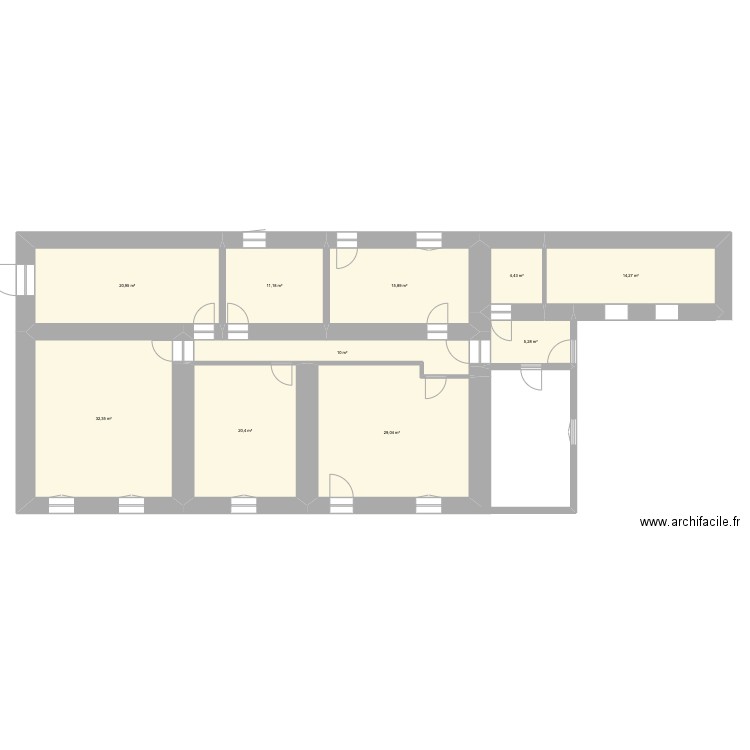 CH_LL_IN. Plan de 10 pièces et 164 m2