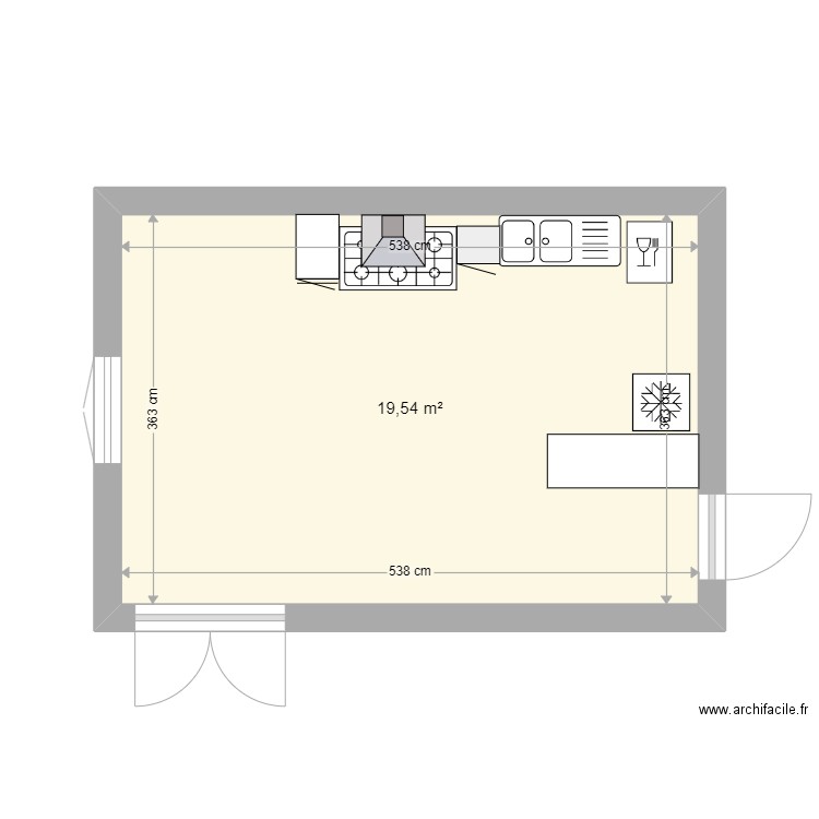 cuisine. Plan de 0 pièce et 0 m2