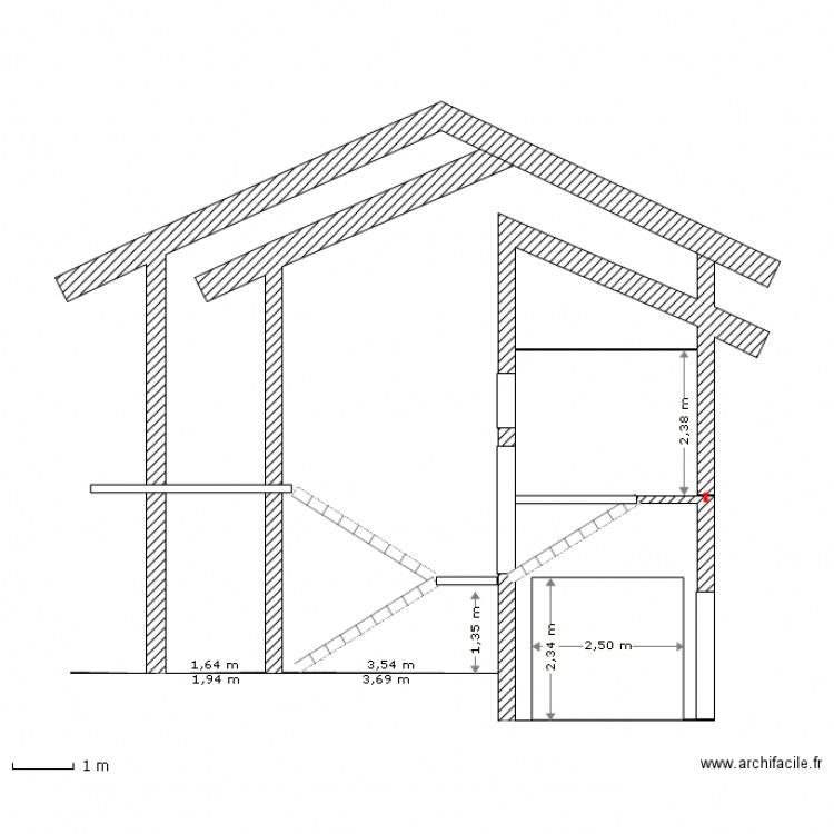 plan de coupe Garage v2. Plan de 0 pièce et 0 m2