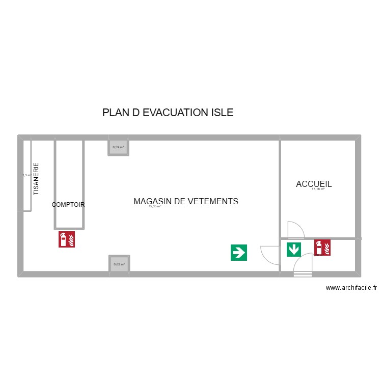 87 ISLE. Plan de 6 pièces et 101 m2