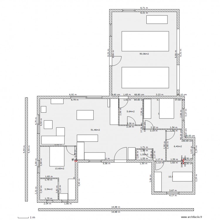 maison 1. Plan de 0 pièce et 0 m2