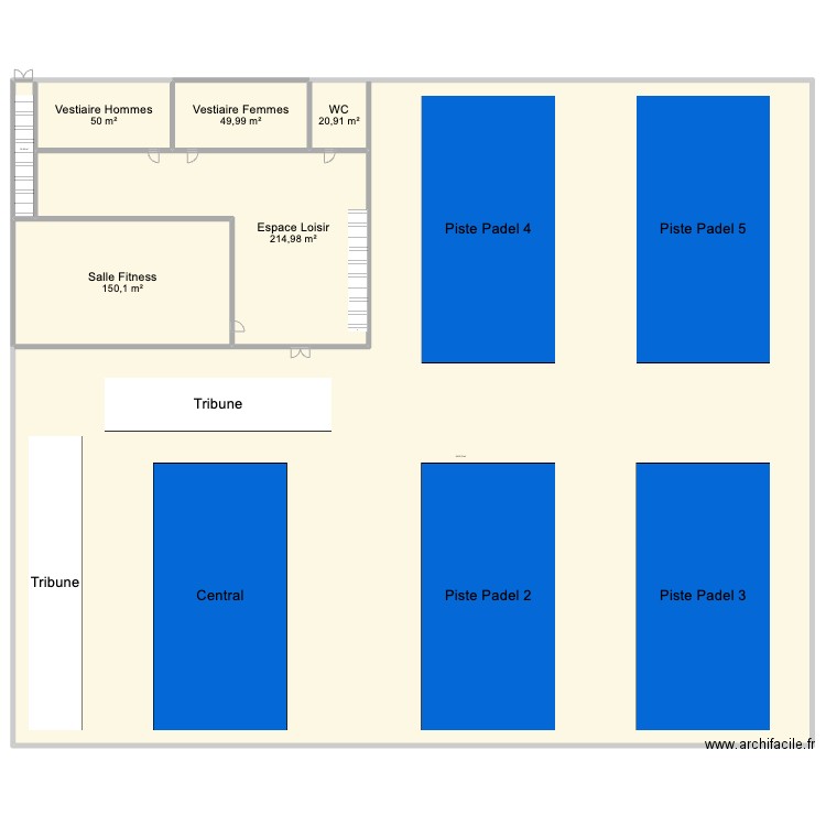 Club de Padel. Plan de 0 pièce et 0 m2