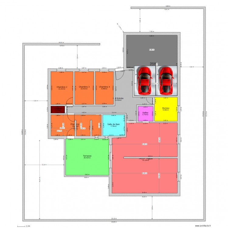 Maison   Terrain Fini. Plan de 0 pièce et 0 m2