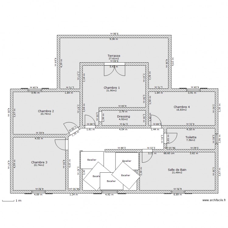 1 ère étage . Plan de 0 pièce et 0 m2