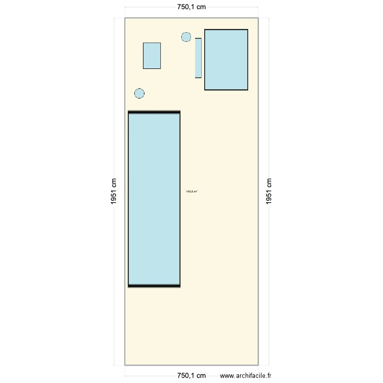 station conteneur 2. Plan de 1 pièce et 146 m2