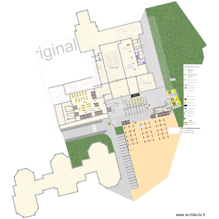 RAF25 - DINAN . Plan de 14 pièces et 5287 m2