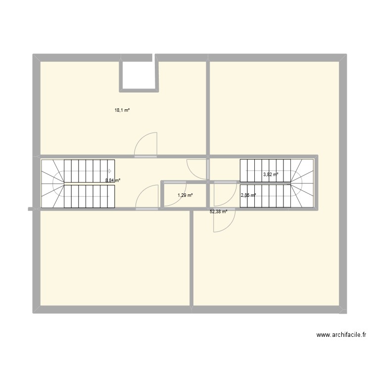 173 ch de Wavre deuxième. Plan de 6 pièces et 87 m2