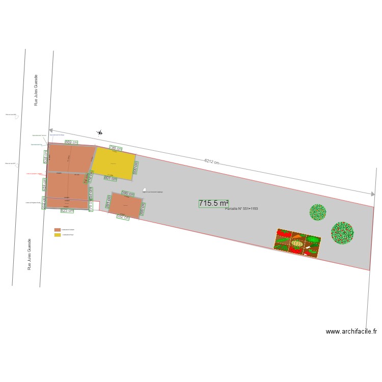 Plan de masse v1. Plan de 0 pièce et 0 m2