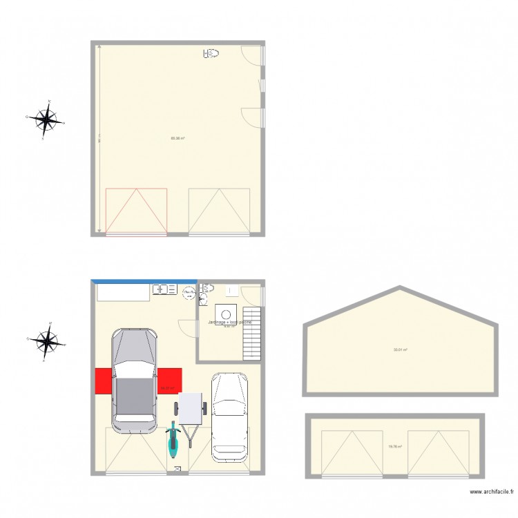 Garage Sol 2. Plan de 0 pièce et 0 m2