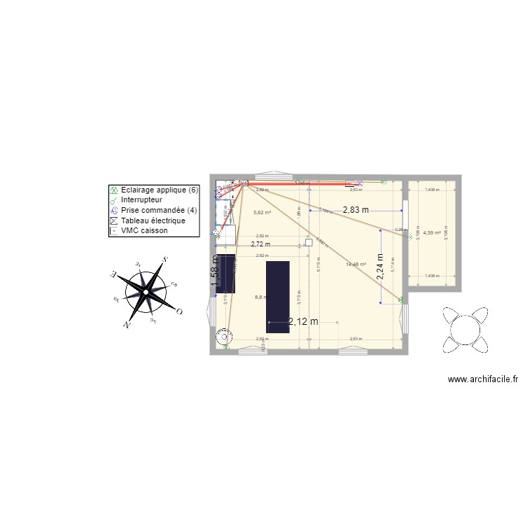 atelier pro electricité. Plan de 0 pièce et 0 m2