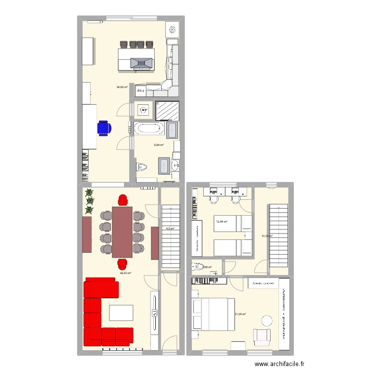 My_home. Plan de 9 pièces et 139 m2