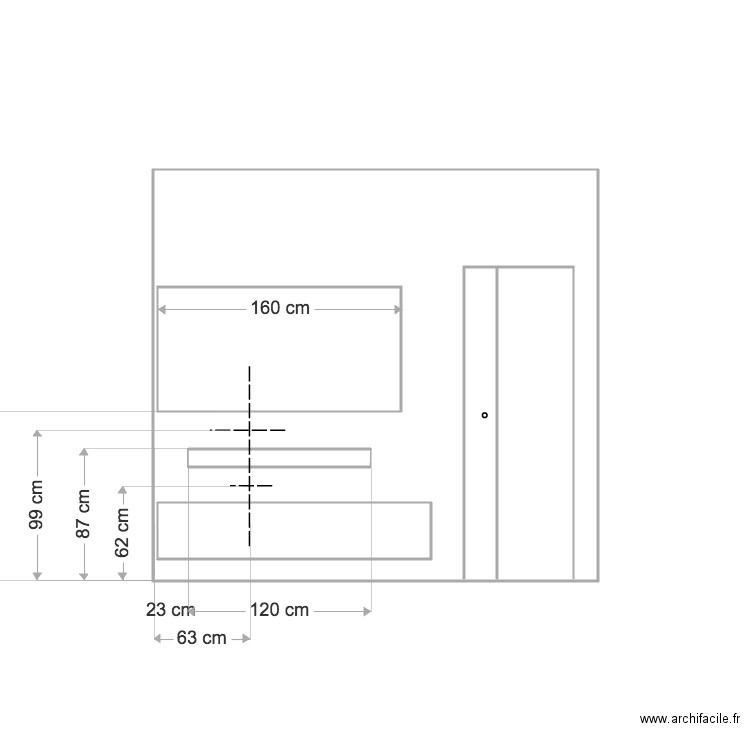 Detail plan vasque. Plan de 0 pièce et 0 m2