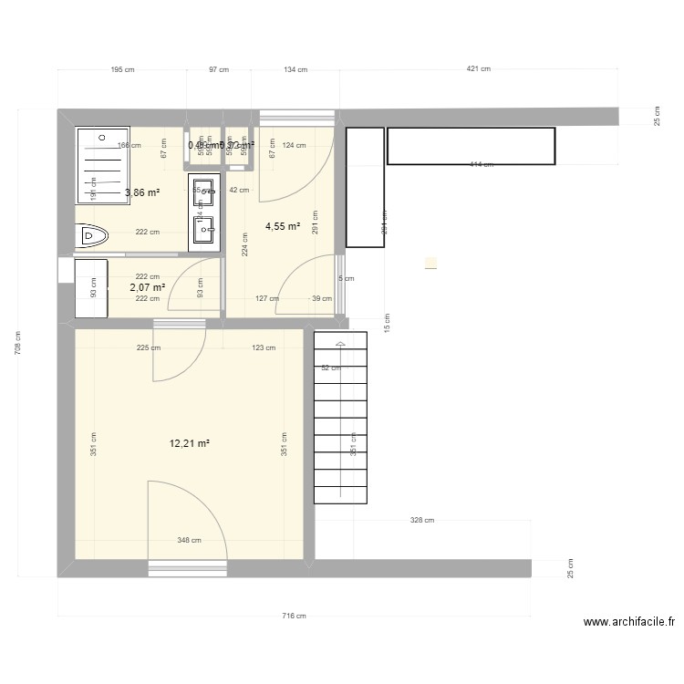 Entrée & sdb 1 V6. Plan de 0 pièce et 0 m2