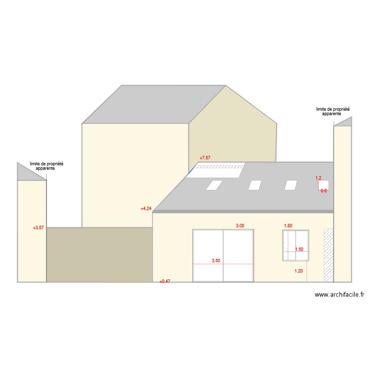 facade 3. Plan de 0 pièce et 0 m2